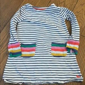 Mini Boden Girls Striped Dress 3T-4T